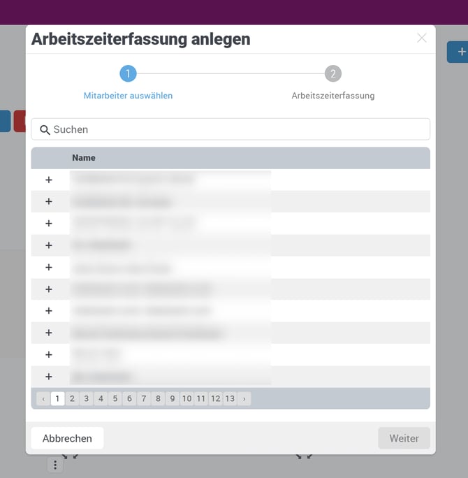 Arbeitszeiterfassung anlegen