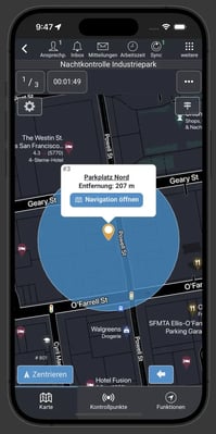 Rundgang Navigation mit GPS-Kontrollpunkt